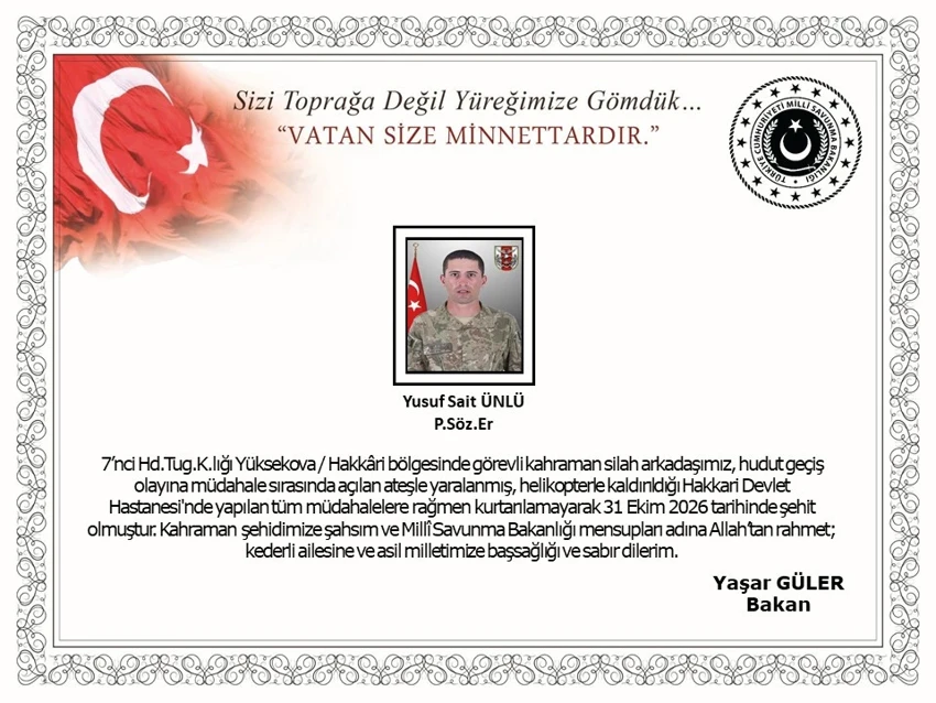 Sınır Hattından Acı Haber Bir Askerimiz Şehit Oldu (2)