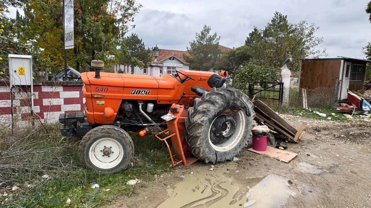Taşköprü Yolunda Otomobil Traktöre Arkadan Çarptı 1 Yaralı (6)